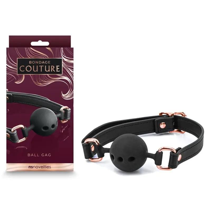 Bondage Couture Ball Gag  -  -  Mouth Restraint NS Novelties Discreet Intimate Essentials.