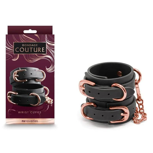 Bondage Couture Wrist Cuffs -  -  Restraints NS Novelties Discreet Intimate Essentials.