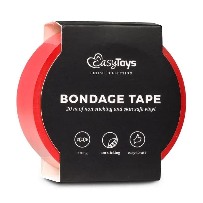 Bondage Tape Red Fetish Collection Discreet Intimate Essentials.