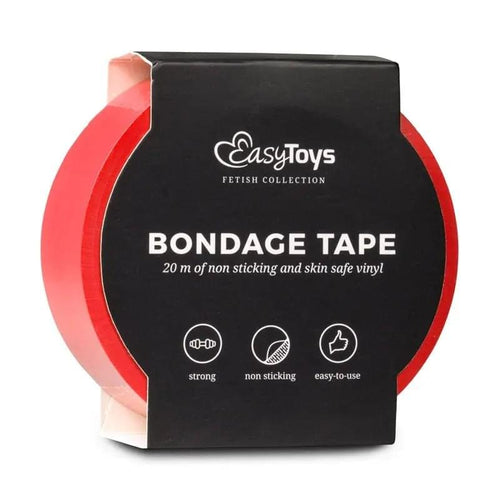 Bondage Tape Red Fetish Collection Discreet Intimate Essentials.