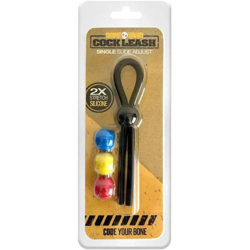 Boneyard Cock Leash Single -  Adjustable Cock Lasso Ring C1 Releasing Discreet Intimate Essentials.