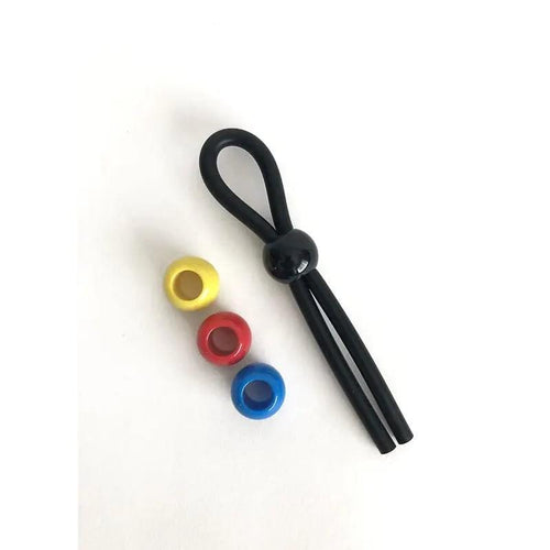 Boneyard Cock Leash Single -  Adjustable Cock Lasso Ring C1 Releasing Discreet Intimate Essentials.