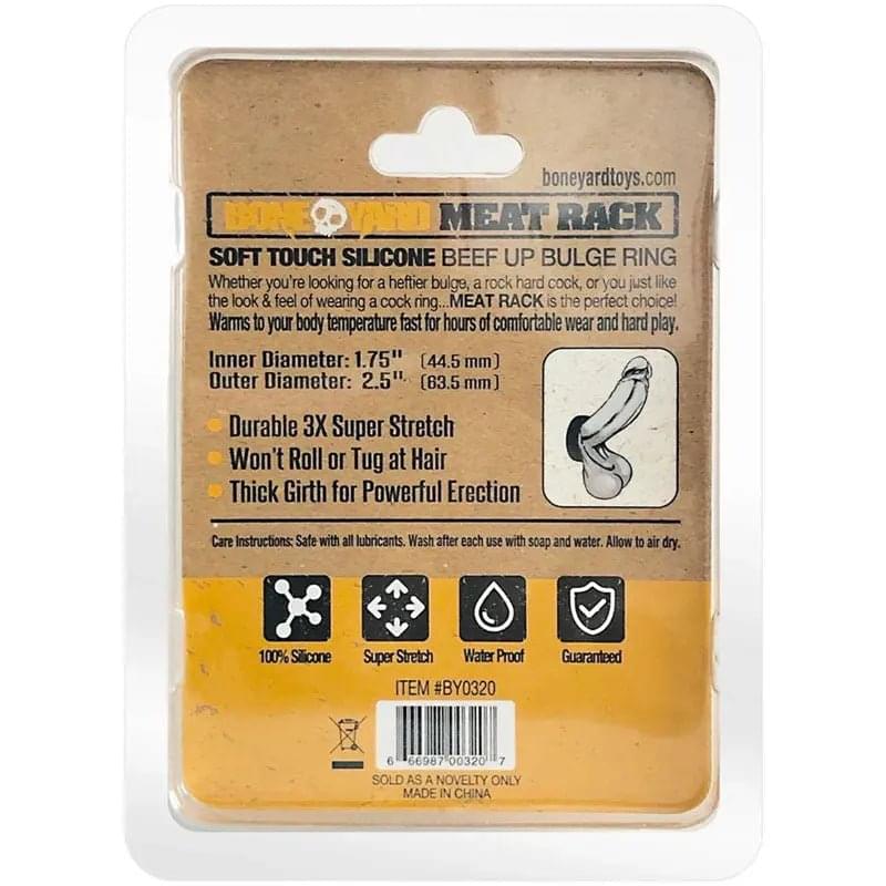 Boneyard Meat Rack Beef Up Bulge Ring  -  45 mm Silicone Cock Ring C1 Releasing Discreet Intimate Essentials.