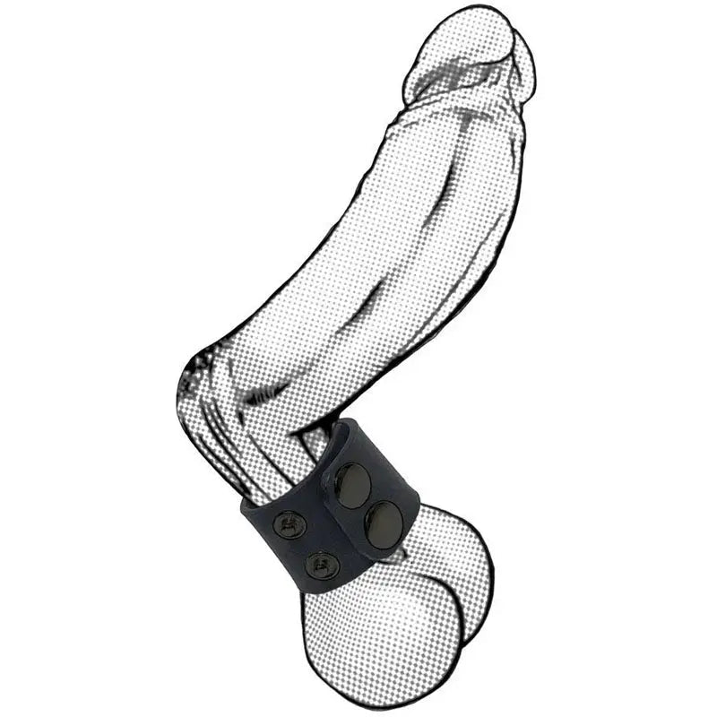 Shop affordable quality Boneyard Silicone Ball Strap - 3-Snap 4 cm Adjustable Ball Stretcher Ring - Discreet Intimate Essentials - COCK RINGS - C1 Releasing