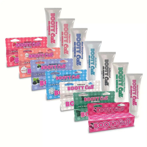 Booty Call Anal Numbing Gel - Blue Raspberry Flavoured Anal Numbing Gel - 44 ml (1.5 oz) Tube Little Genie Discreet Intimate Essentials.