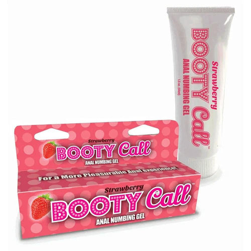Booty Call Anal Numbing Gel - Strawberry Flavoured Anal Numbing Gel - 44 ml (1.5 oz) Tube Little Genie Discreet Intimate Essentials.