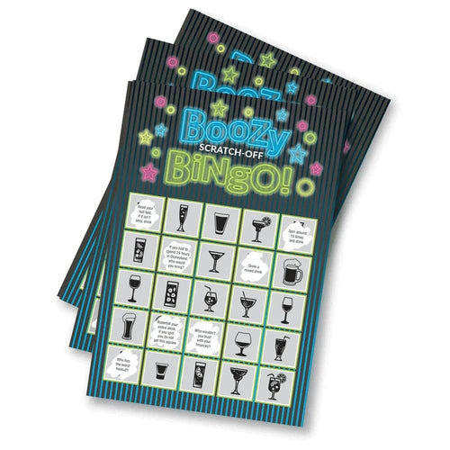 Boozy Bingo - Drinking Scratcher Card Little Genie Discreet Intimate Essentials.
