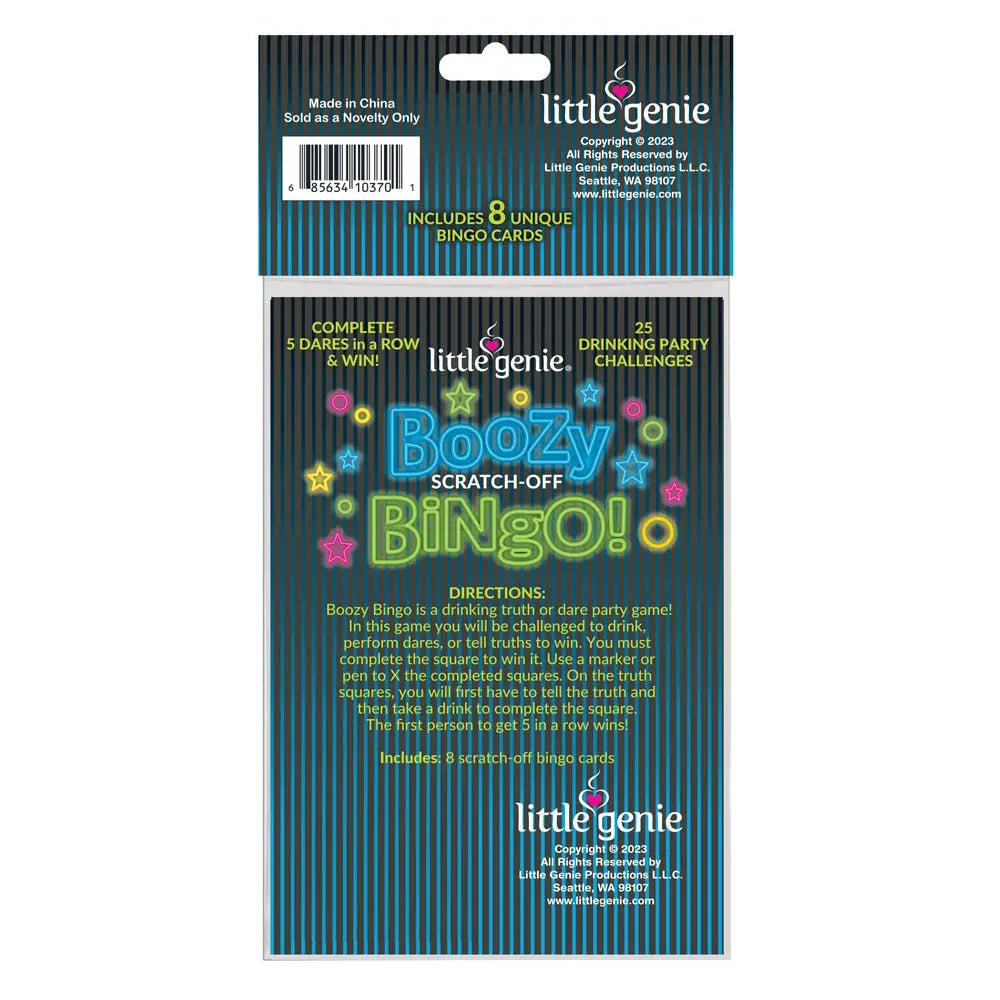 Shop affordable quality Boozy Bingo - Drinking Scratcher Card - Discreet Intimate Essentials - GAMES - Little Genie