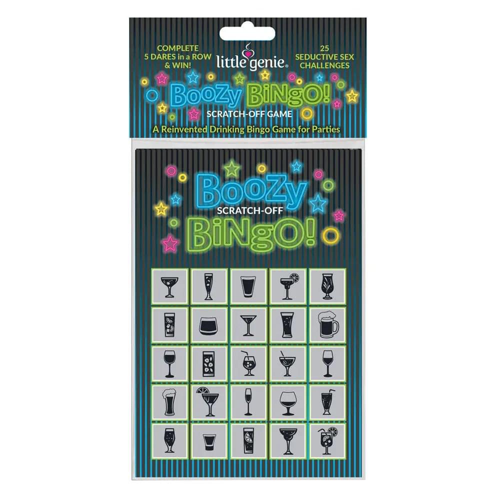 Boozy Bingo - Drinking Scratcher Card Little Genie Discreet Intimate Essentials.