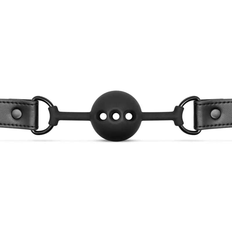 Breathable Silicone Ball Gag Black Bedroom Fantasies Discreet Intimate Essentials.