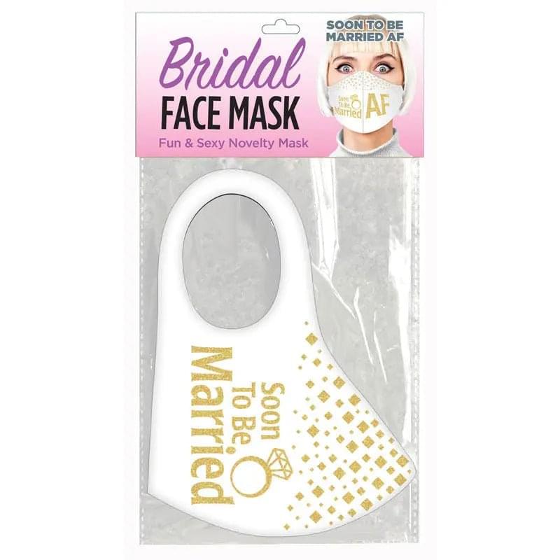 Bridal Face Mask - Soon To Be Married AF -  Novelty Mask Little Genie Discreet Intimate Essentials.