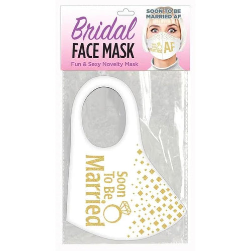 Bridal Face Mask - Soon To Be Married AF -  Novelty Mask Little Genie Discreet Intimate Essentials.