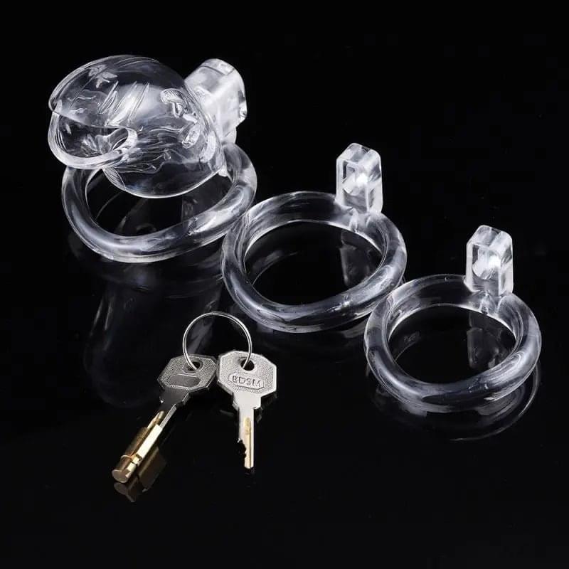 Brutus Shark Chastity Cage Clear Brutus Discreet Intimate Essentials.