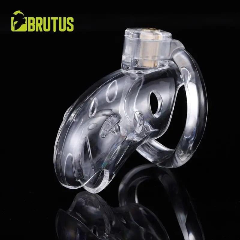 Brutus Shark Chastity Cage Clear Brutus Discreet Intimate Essentials.