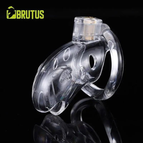 Brutus Shark Chastity Cage Clear Brutus Discreet Intimate Essentials.