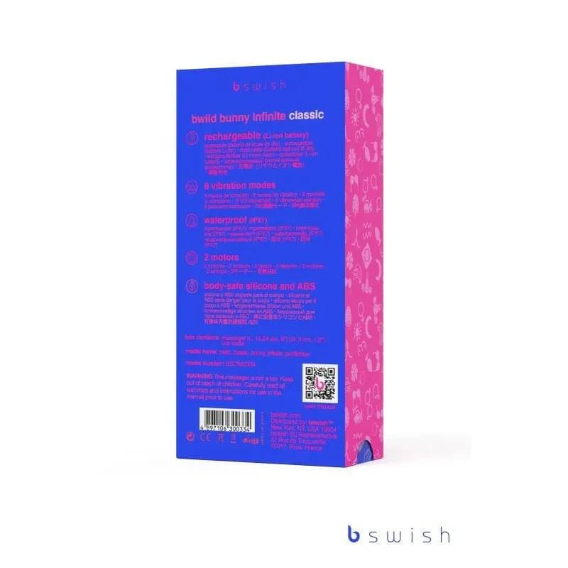 Bwild Bunny Classic Infinite Pacific Blue Bswish Discreet Intimate Essentials.