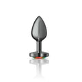 Cheeky Charms Gunmetal  Butt Plug w Heart Rainbow Jewel Small Cheeky Charms Discreet Intimate Essentials.