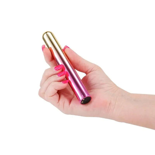 Chroma Sunrise - Large - Metallic Pink/Gold 13.8 cm USB Rechargeable Vibrator NS Novelties Discreet Intimate Essentials.