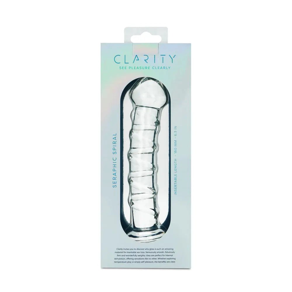 Shop affordable quality Clarity - Seraphic Spiral - 16 cm Glass Dildo - Discreet Intimate Essentials - GLASS TOYS - Creative Conceptions