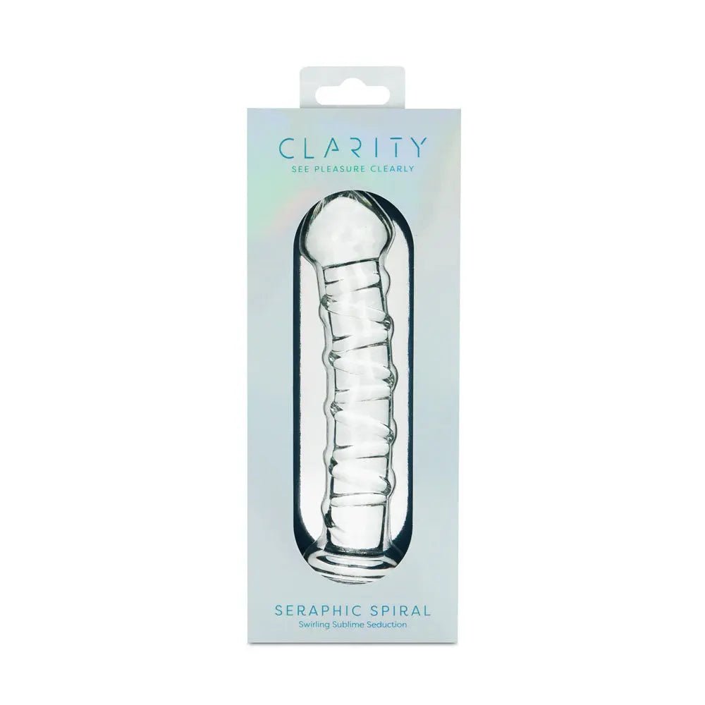 Shop affordable quality Clarity - Seraphic Spiral - 16 cm Glass Dildo - Discreet Intimate Essentials - GLASS TOYS - Creative Conceptions