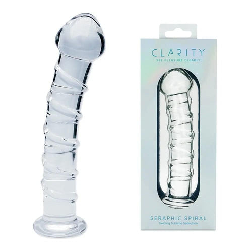 Clarity - Seraphic Spiral -  16 cm Glass Dildo Creative Conceptions Discreet Intimate Essentials.