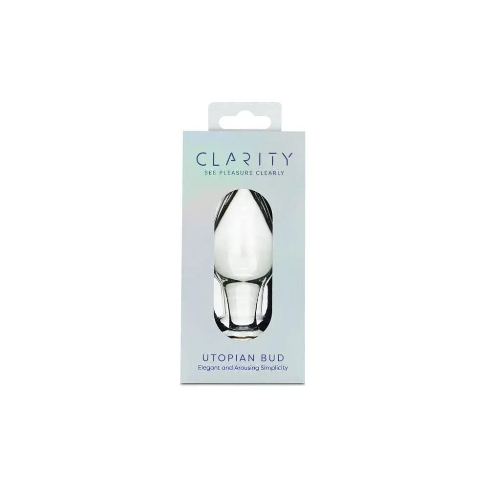 Clarity - Utopian Bud -  8.9 cm Glass Butt Plug Creative Conceptions Discreet Intimate Essentials.