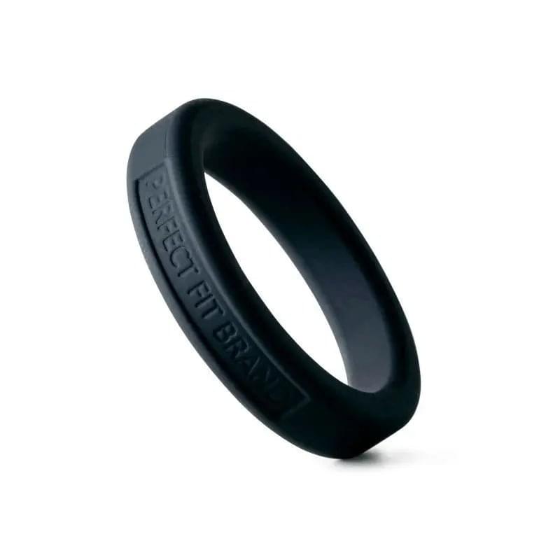 Classic Silicone Medium Stretch Penis Ring 44mm Black PerfectFit Discreet Intimate Essentials.