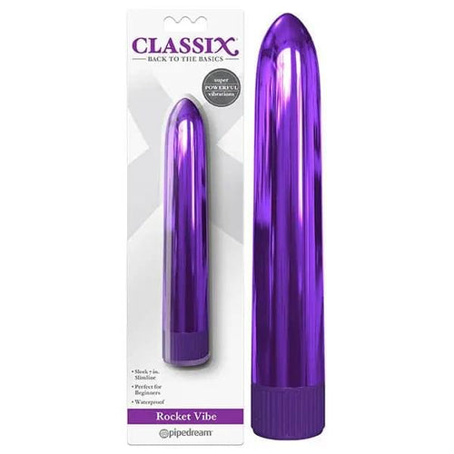 Classix Rocket Vibe - Metallic  17.8 cm (7'') Vibrator Pipedream Discreet Intimate Essentials.