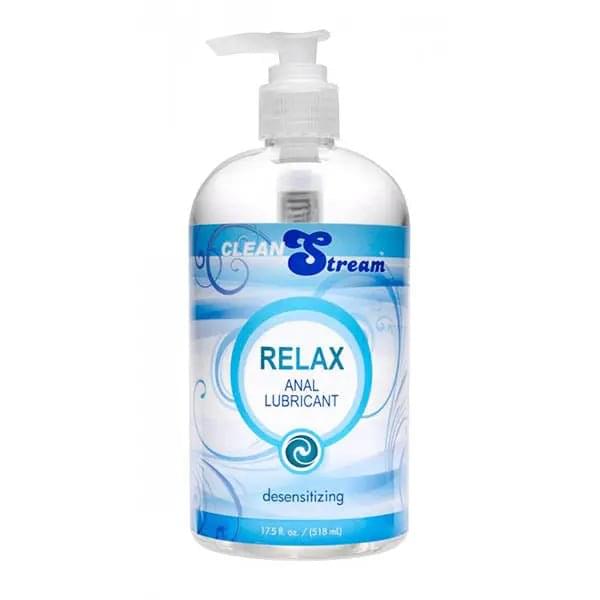CleanStream Relax Anal Lubricant - Desensitising Lubricant - 518 ml (17.5 oz) Pump Bottle XR Brands Discreet Intimate Essentials.
