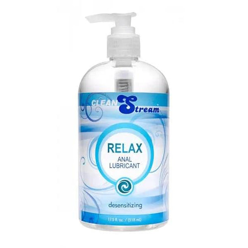 CleanStream Relax Anal Lubricant - Desensitising Lubricant - 518 ml (17.5 oz) Pump Bottle XR Brands Discreet Intimate Essentials.