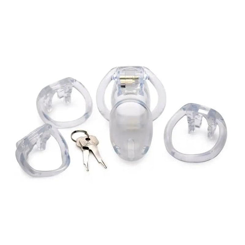 Clear Captor Chastity Cage Large Master Series Discreet Intimate Essentials.