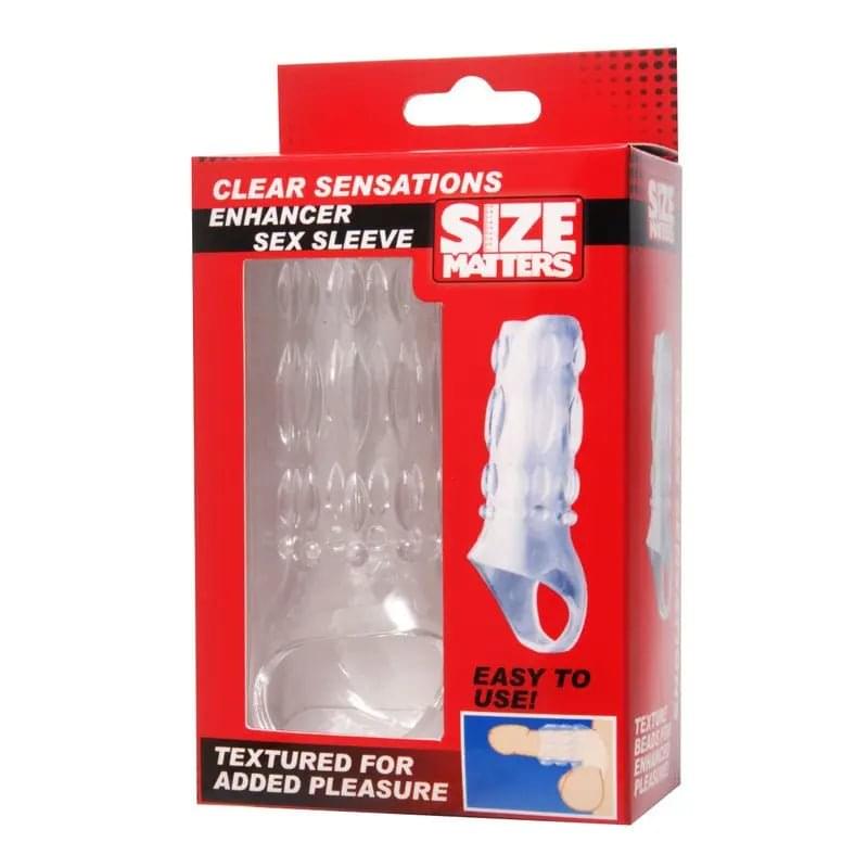 Clear Sensations Enhancer Sex Sleeve Size Matters Discreet Intimate Essentials.