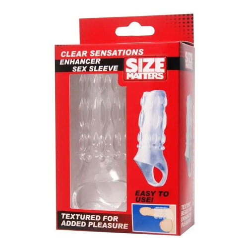 Clear Sensations Enhancer Sex Sleeve Size Matters Discreet Intimate Essentials.