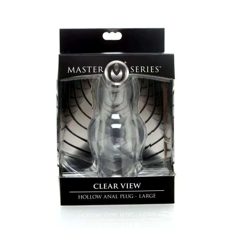 Clear View Hollow Anal Plug Large Master Series Discreet Intimate Essentials.