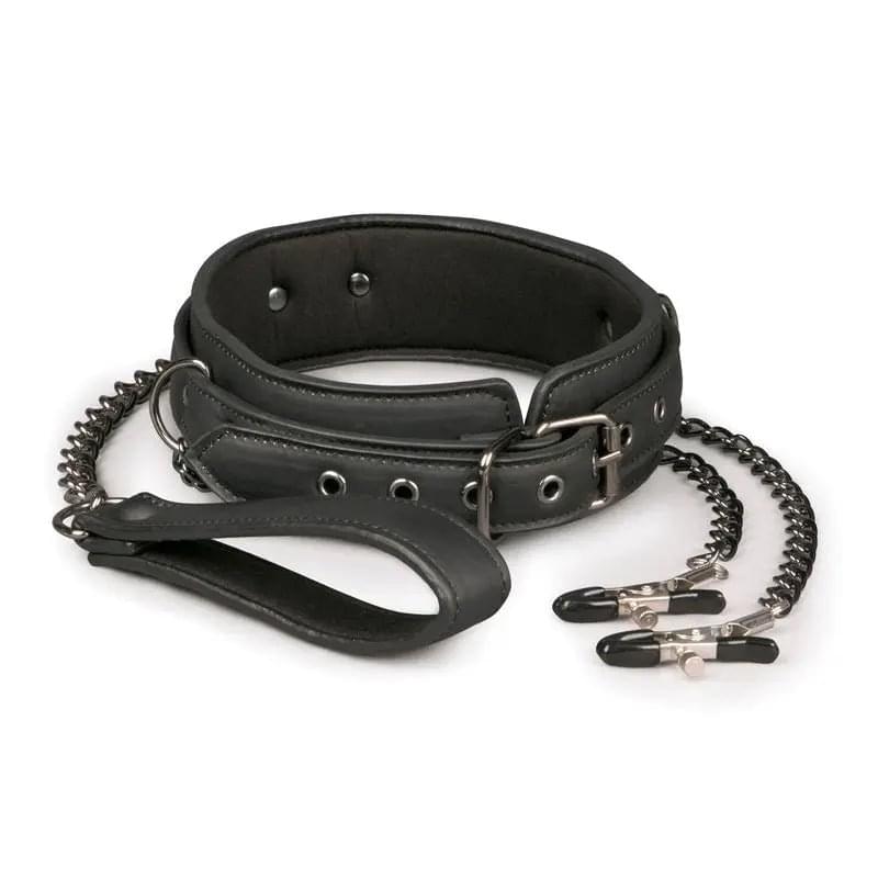 Collar With Nipple Chains Fetish Collection Discreet Intimate Essentials.