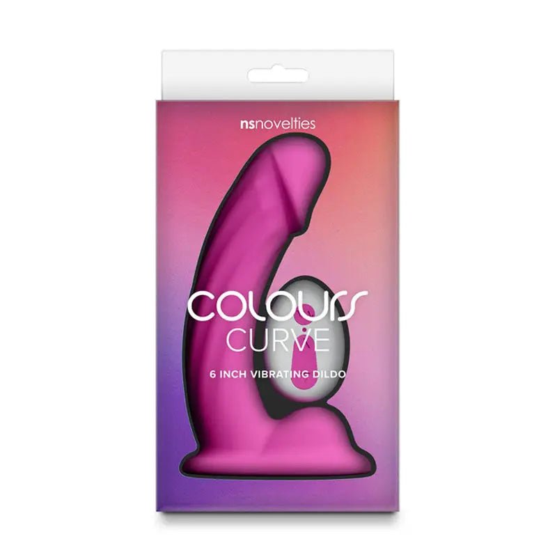 Shop affordable quality Colours Curve - Vibrating 6'' Dildo - 16.4 cm USB Rechargeable Vibrating Dildo with Wireless Remote - Discreet Intimate Essentials - DONGS - NS Novelties