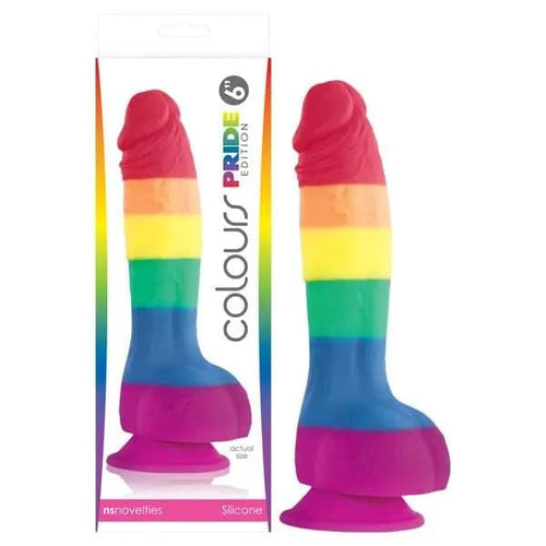 Colours Pride Edition - 6'' Dong - Rainbow 15.2 cm Dong NS Novelties Discreet Intimate Essentials.