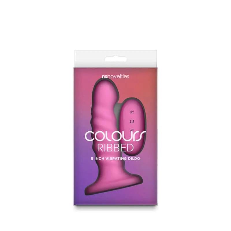 Colours Ribbed - 5'' Vibrating Dildo -  -  14.5 cm USB Rechargeable Vibrating Dildo with Wireless Remote NS Novelties Discreet Intimate Essentials.