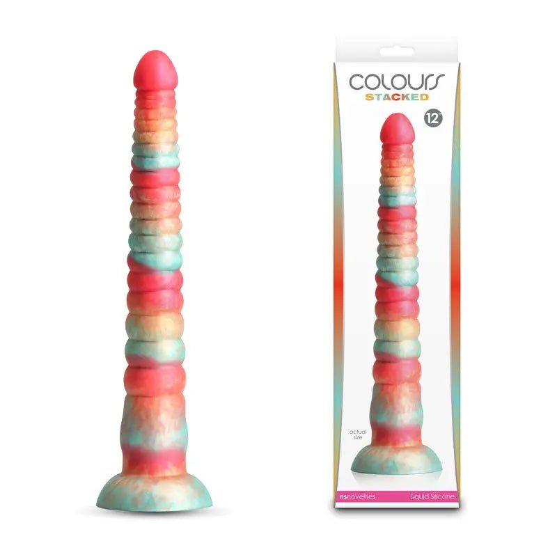 Shop affordable quality Colours Stacked - 12'' Dildo - Red/Gold - Red/Gold 30.6 cm Fantasy Dildo - Discreet Intimate Essentials - DONGS - NS Novelties