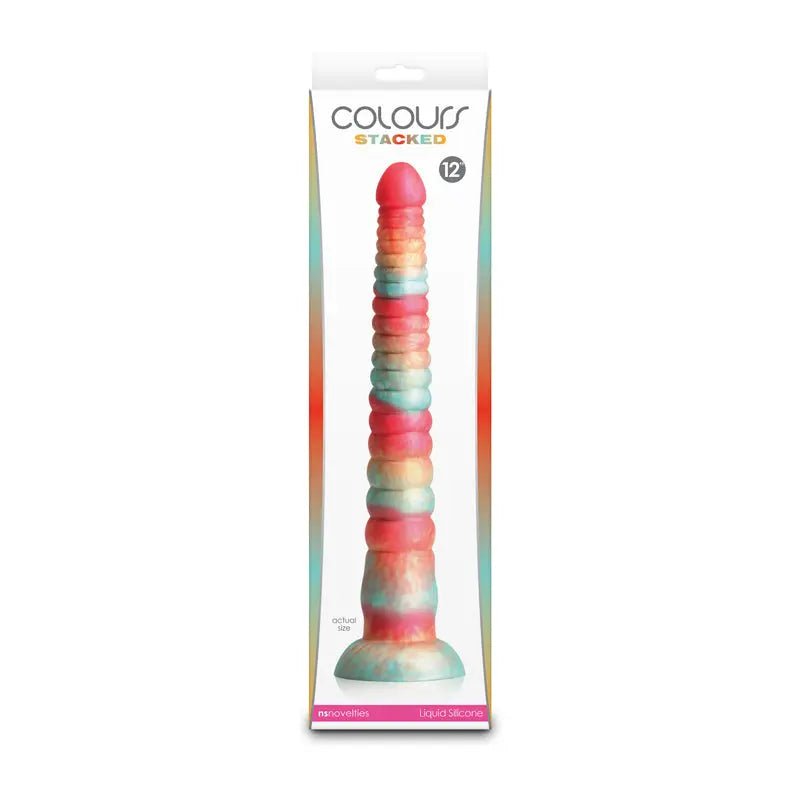 Shop affordable quality Colours Stacked - 12'' Dildo - Red/Gold - Red/Gold 30.6 cm Fantasy Dildo - Discreet Intimate Essentials - DONGS - NS Novelties