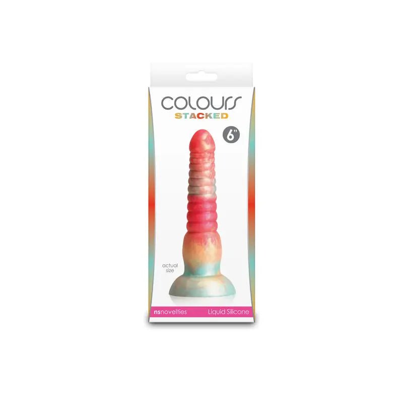 Shop affordable quality Colours Stacked - 6'' Dildo - Red/Gold - Red/Gold 16 cm Fantasy Dildo - Discreet Intimate Essentials - DONGS - NS Novelties