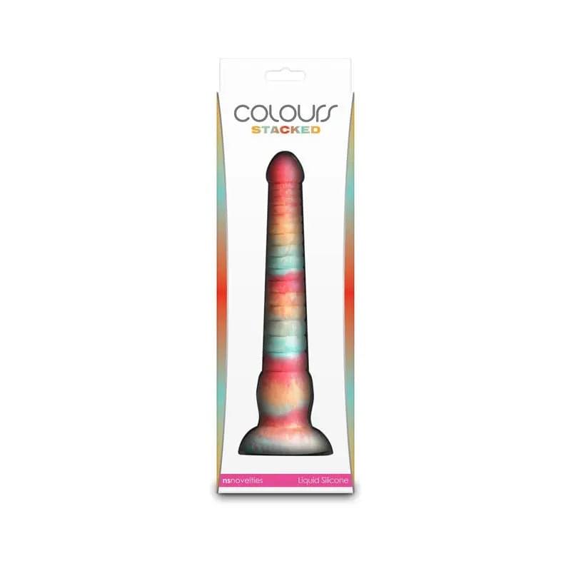 Colours Stacked - 9'' Dildo - Red/Gold - Red/Gold 23 cm Fantasy Dildo NS Novelties Discreet Intimate Essentials.