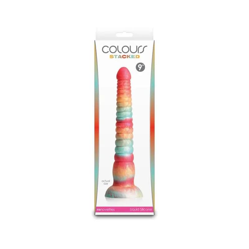 Colours Stacked - 9'' Dildo - Red/Gold - Red/Gold 23 cm Fantasy Dildo NS Novelties Discreet Intimate Essentials.