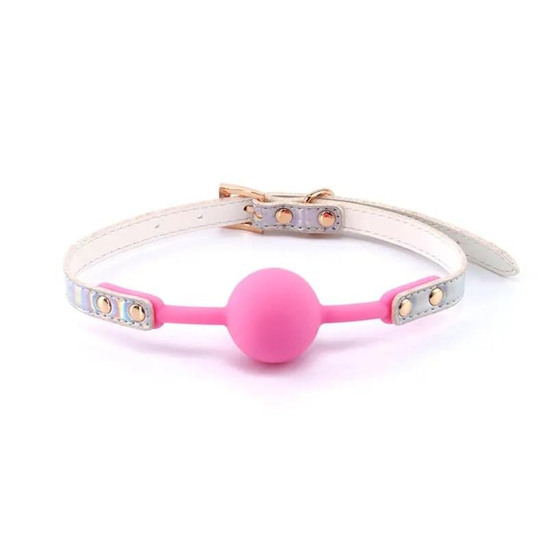 Cosmo Bondage Ball Gag - Rainbow - Metallic Rainbow/Pink Mouth Restraint NS Novelties Discreet Intimate Essentials.