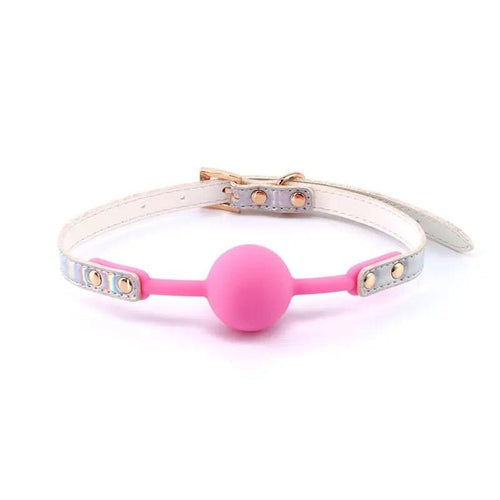 Cosmo Bondage Ball Gag - Rainbow - Metallic Rainbow/Pink Mouth Restraint NS Novelties Discreet Intimate Essentials.