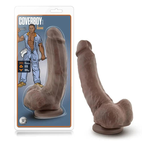 Coverboy - The Mechanic - Chocolate  22.9 cm (9'') Dong Blush Novelties Discreet Intimate Essentials.