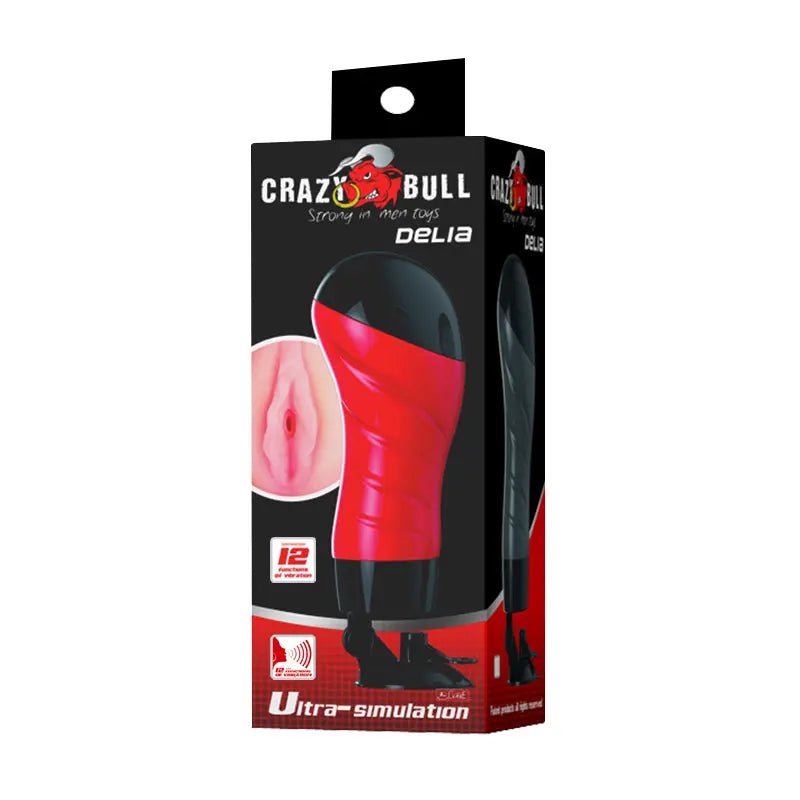 Shop affordable quality CRAZY BULL DELIA Vibrating Stroker - Vibrating Vagina Stroker with Suction Base - Discreet Intimate Essentials - MASTURBATORS - Crazy Bull