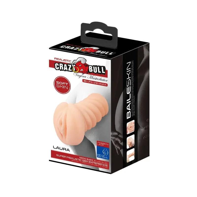 CRAZY BULL LAURA Vagina Stroker -  Vagina Stroker Crazy Bull Discreet Intimate Essentials.