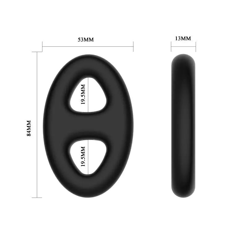 Shop affordable quality CRAZY BULL Oval Cock & Ball Ring - Cock & Ball Ring - Discreet Intimate Essentials - COCK RINGS - Crazy Bull
