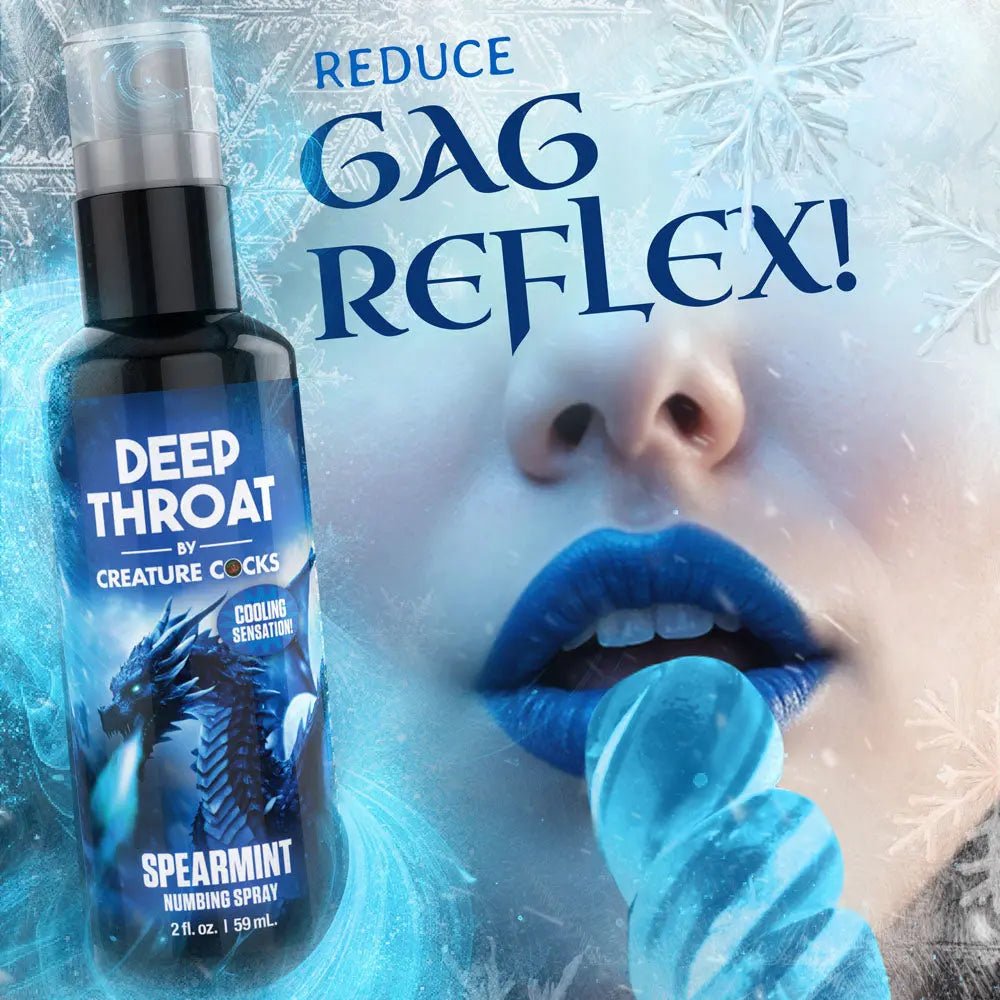 Shop affordable quality Creature Cocks Deep Throat Spray - Spearmint - Spearmint Flavoured Numbing Spray - 59 ml Spray - Discreet Intimate Essentials - ENHANCERS - XR Brands
